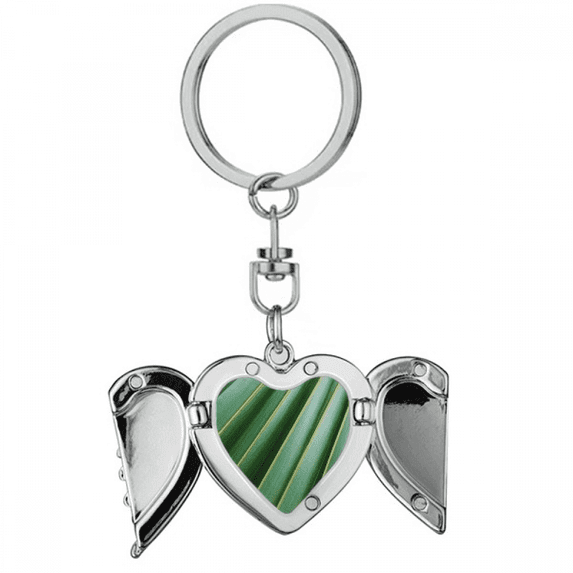 Green Nature Photograph Heart Angel Wing Key Chain Holder