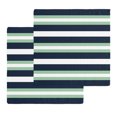 thumbnail image 1 of Green Navy Blue Striped Kitchen Dish Towels for Drying Dishes Set of 2, Chic Abstract Lines Geometric Waffle Weave Microfiber Hand Tea Bathroom Towels Quick Dry & Absorbent Towel 12x12, 1 of 7