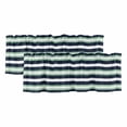 thumbnail image 1 of Green Navy Blue Striped Valances for Windows, Decorative Rod Pocket Window Valance Curtains, Chic Abstract Lines Geometric Short Curtain Drapes for Kitchen/Living Room, 2 Panels, 60" W x 18" L, 1 of 8