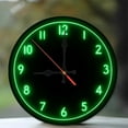 thumbnail image 1 of Green Neon Clock Wall Decor Modern Home 10-Inch Silent Wooden Wall Clock, Battery Operated (AA Batteries Not Included), Artistic Home Decor, 1 of 7