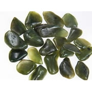 Green Nephrite Jade Tumbled Stone Crystal (1 Medium)