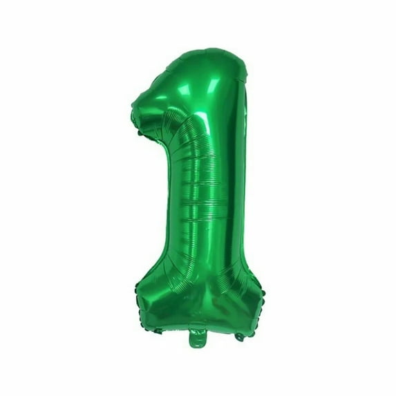 Green Number 1 Foil Balloon 40 Inch Large Helium Balloon for Birthday