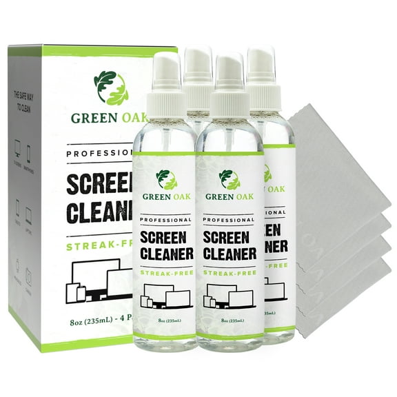 Green Oak Professional Screen Cleaner Spray for Computer Monitor, 4 Pack