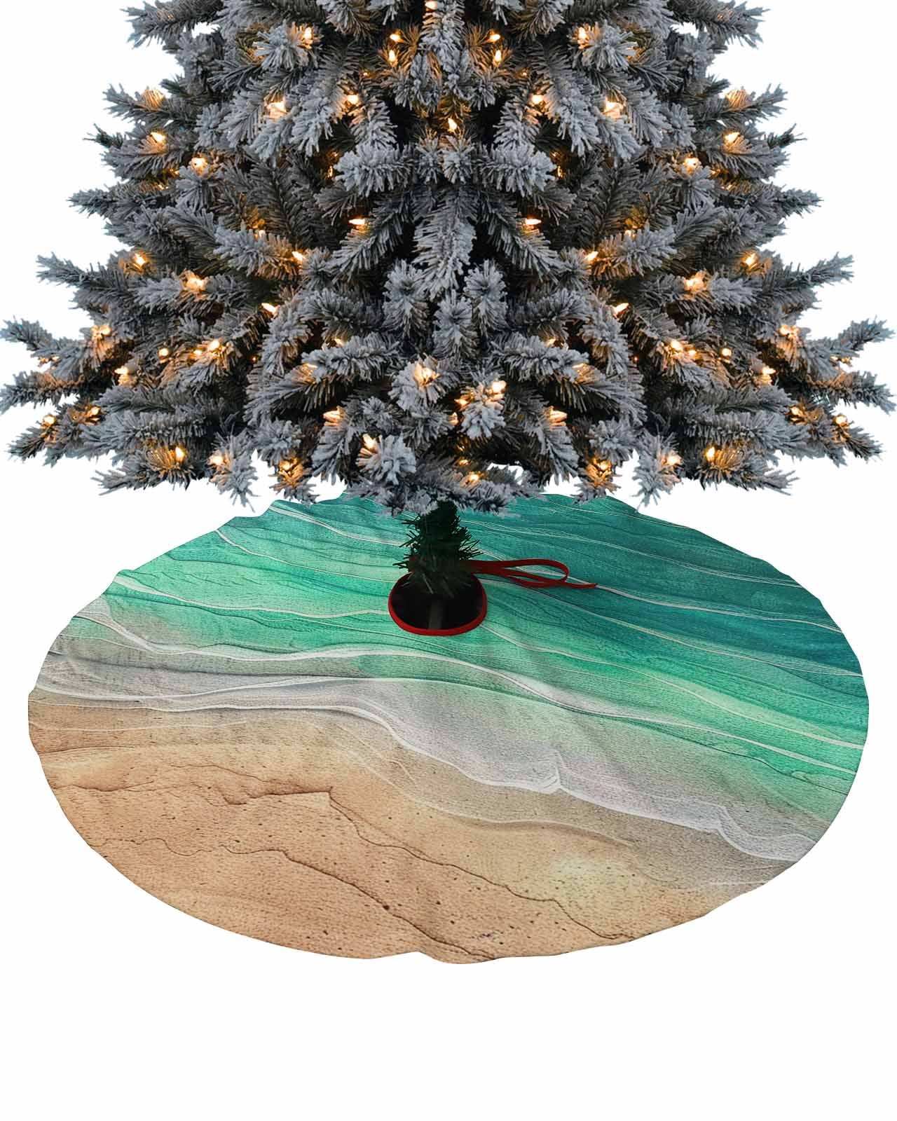 Ocean Turtle Christmas Quilted Tree Skirt NCU0DDK1836
