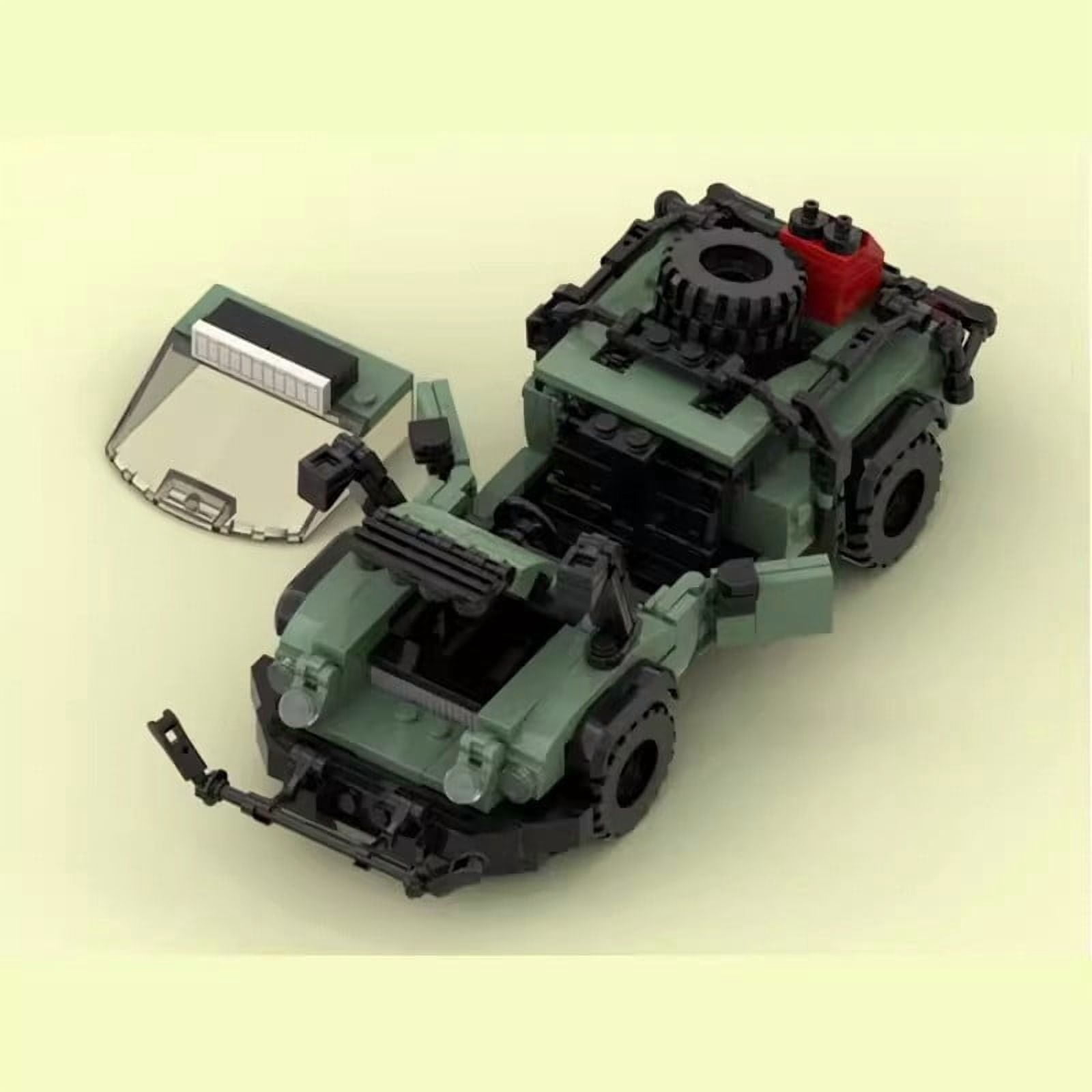 Green Off-Road Vehicle Building Blocks Set, DIY Assembly Racing Car ...
