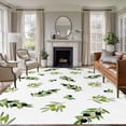 thumbnail image 1 of Green Olive Branches Area Rug 5x8 Washable Rug Non Slip Spring Pastoral Leaves Botanical Large Area Rug Soft Stainresistant Indoor Floor Carpet for Living Room Bedroom Home Office Dining Room Nursery, 1 of 8