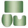 thumbnail image 1 of Green Ombre Bath Mat 3 Piece Bathroom Rug Set, Modern Gradient Abstract Art Non Slip Bath Rug Contour Mat and Toilet Lid Cover, Absorbent Shower Mats Soft Bath Rugs and Mats Sets, 1 of 8