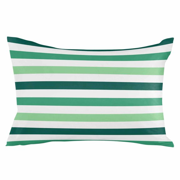 Green Ombre Grey Striped Throw Pillow Cover 20 x 36 Inch Decorative Pillow Cover Farmhouse Stripe Modern Lumbar Pillowcase Seasonal Rectangle Cushion Case for Couch Sofa Bed Living Room