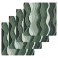 thumbnail image 1 of Green Ombre Kitchen Dish Towels for Drying Dishes Set of 4, Abstract Art Moire Ocean Waves Waffle Weave Microfiber Hand Tea Bathroom Towels Quick Dry & Absorbent Towel 12x12, 1 of 7