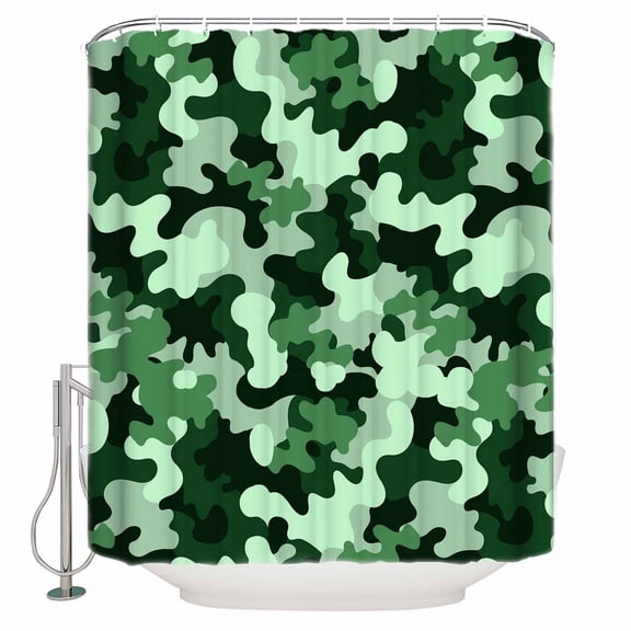 Green Ombre Shower Curtains for Bathroom Waterproof Fabric Bath Curtains Decor Bath Tub Curtain Modern Simple Gradient Abstract Texture Decorative Shower Curtain Sets with 12 Hooks, 72x72 Inch