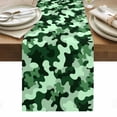 thumbnail image 1 of Green Ombre Table Runner - 108 Inch Long, Kitchen Dining Table Runner Dresser Scarves, Modern Simple Gradient Abstract Texture Farmhouse Decor for Coffee Tables Wedding Party Banquet, 1 of 8