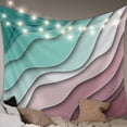 thumbnail image 1 of Green Ombre Tapestry for Bedroom Wall Hanging Tapestry, Modern Geometric Abstract Dark Red Cream Ceiling Backdrop Tapestries Poster Blanket Wall Decor for Teens Room Living Room Dorm 39" x 59", 1 of 8