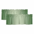 thumbnail image 1 of Green Ombre Valances for Windows, Decorative Rod Pocket Window Valance Curtains, Modern Gradient Abstract Art Short Curtain Drapes for Kitchen/Bathroom/Living Room, 2 Panels, 54" W x 18" L, 1 of 8