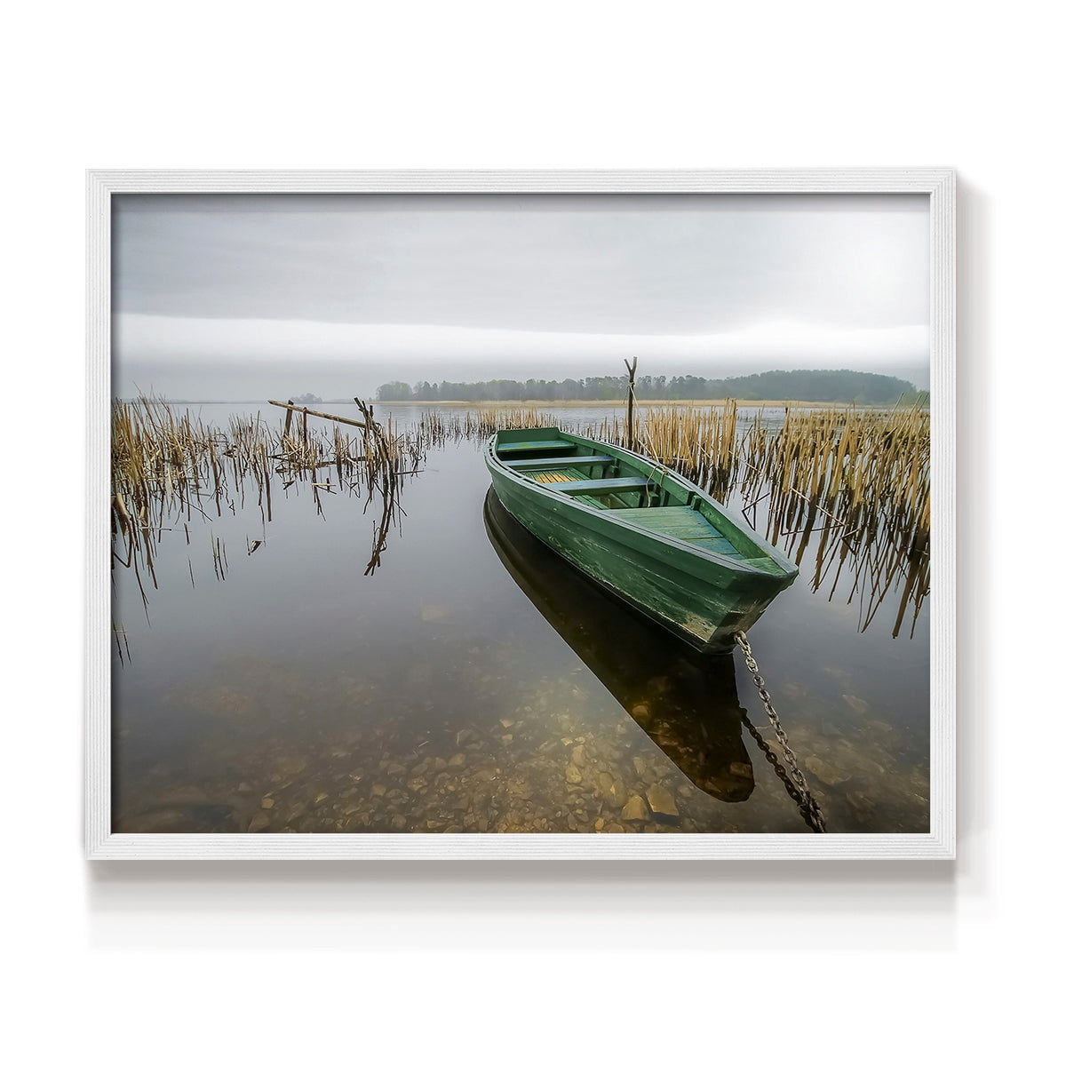 Green One by Mike Calascibetta - Restickable Framed Giclée Print