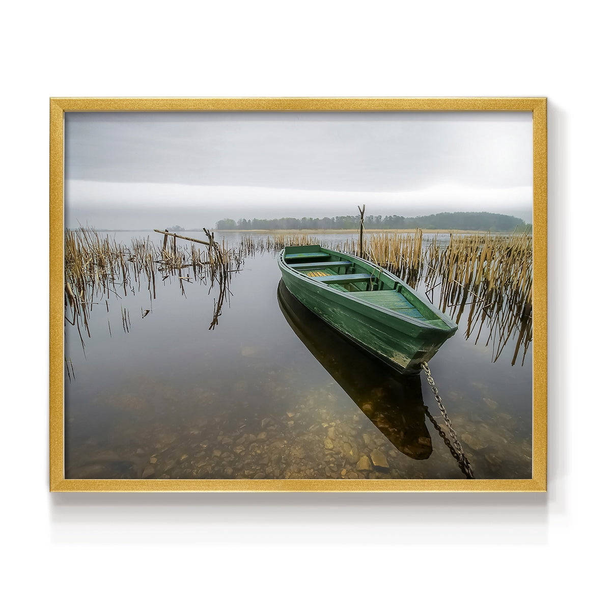 Green One by Mike Calascibetta - Restickable Framed Giclée Print