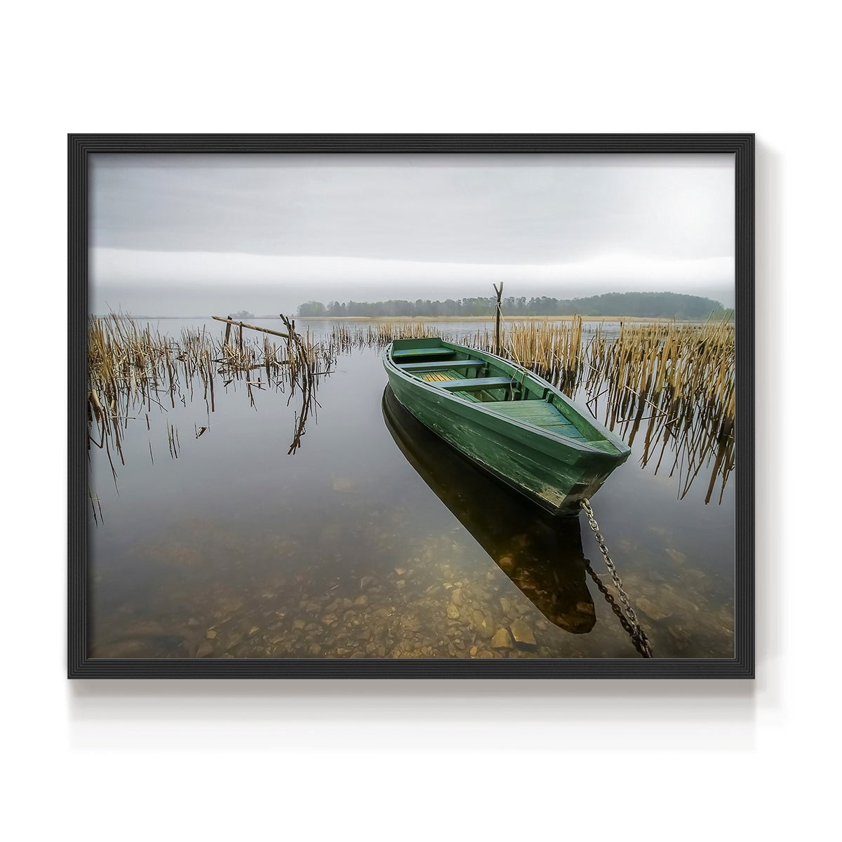 Green One by Mike Calascibetta - Restickable Framed Giclée Print