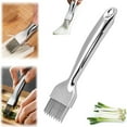 thumbnail image 1 of Green Onion Cutter Shredder - Stainless Steel Blade, Rust-Resistant Kitchen Tool, Vegetable Slicer for Scallions and Herbs, Effortless Garnish Maker with Protective Cover, 1 of 6