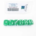 thumbnail image 1 of Green Opaque Dice with White Pips D6 16mm (5/8in) Pack of 6 Wondertrail, 1 of 1