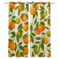 thumbnail image 1 of Green Orange Blackout Curtains for Bedroom Living Room Darkening Curtains 84 Inch Length 2 Panels Set Summer Botanical Leaves Watercolor Window Curtain Window Treatment Grommet Drapes 42"x84", 1 of 9
