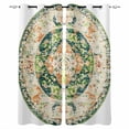 thumbnail image 1 of Green Orange Boho Blackout Curtains for Bedroom/Living Room, Thermal Insulated Kitchen Curtains, Southwestern Ethnic Vintage Grommet Darkening Window Treatment Drapes 42"x84"x2, 1 of 8