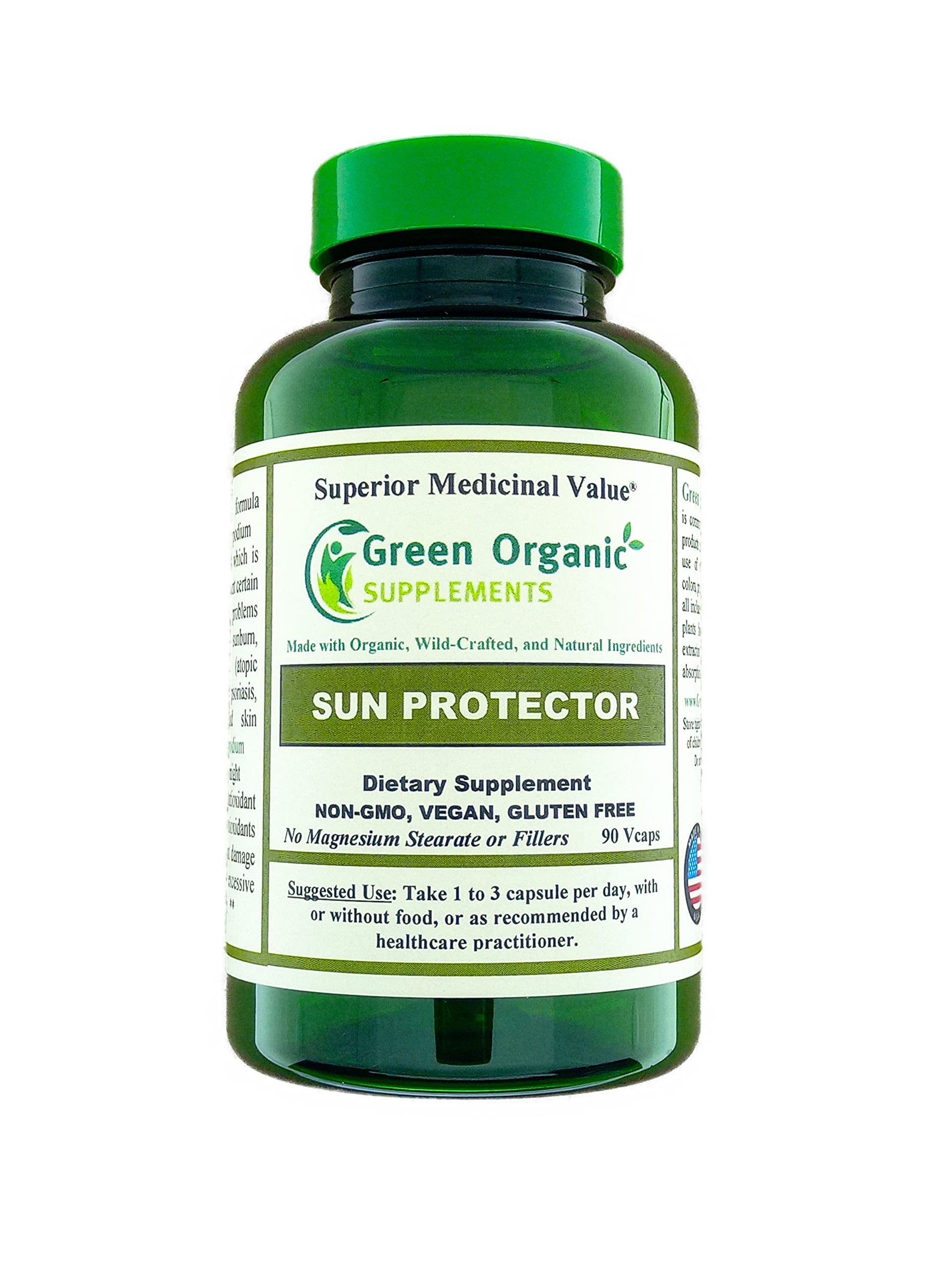 Green Organic Supplements Sun Protector, Sunscreen, Polypodium