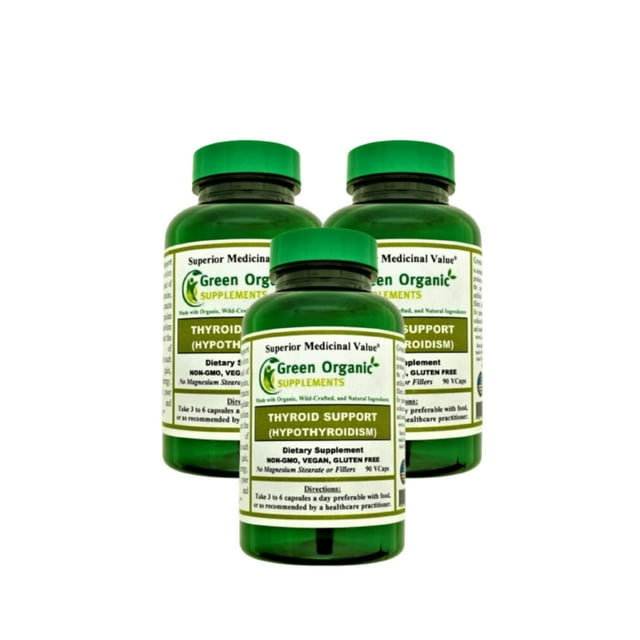 Green Organic Supplements Thyroid & Hypothyroidism (Pack of 3
