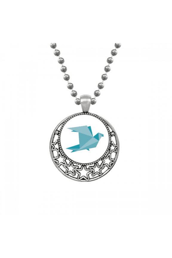 Green Origa Pigeon Pattern Necklaces Pendant Retro Moon Stars Jewelry