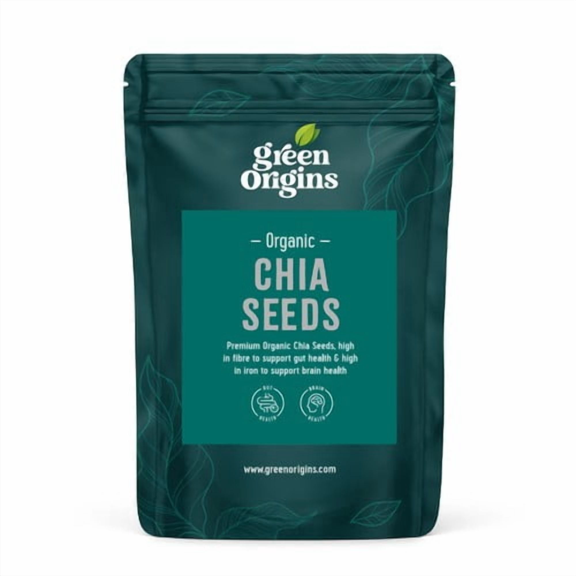 Green Origins Organic Raw Chia Seeds 300g, British Import (Pack of 3)