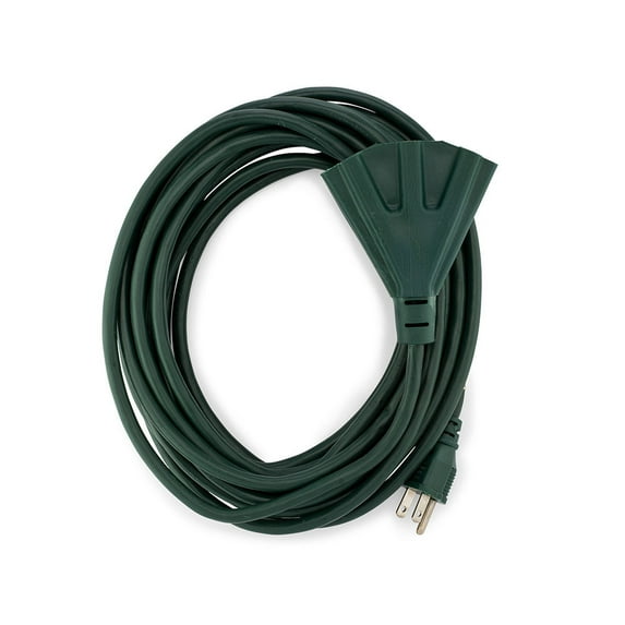 Green Outdoor Extension Cords | Perfect For Lawn & Landscape Lighting | 25 Feet