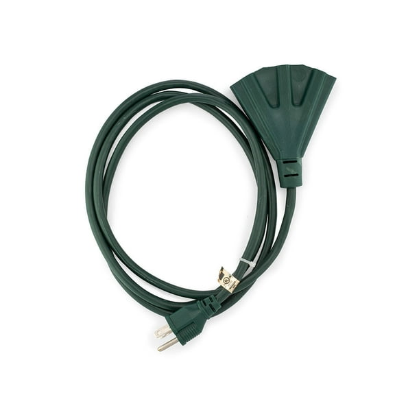 Green Outdoor Extension Cords | Perfect For Lawn & Landscape Lighting | 6 Feet