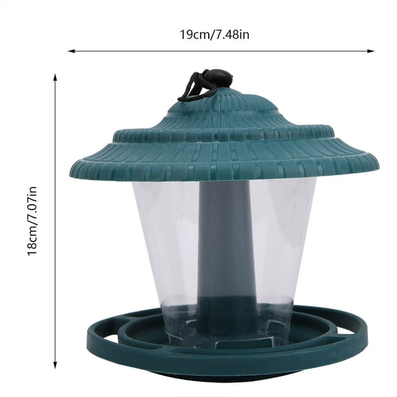 Green Outdoor Garden Bird Feeder With Squirrel-Proof Design, Spiral Lock & Easy Cleaning
