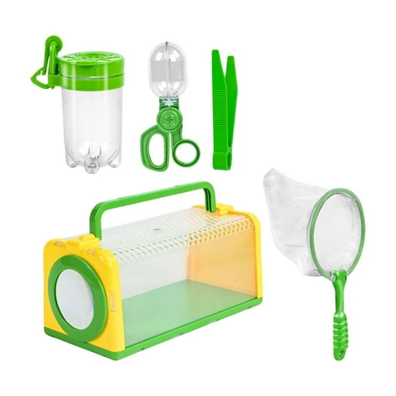 Green Outdoor Insect Exploration Cage Set Multi Functional Insect Observation Kit Camping Insect Capture Toy Set Nature Insect Collecting Tools 9.05 X 6.29 Inches 0.54 Pounds