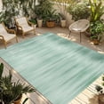 thumbnail image 1 of Green Outdoor Rug 5x8 Ft - Reversible Patio Rug Outdoor Camping Rugs, Modern Abstract Art Ombre Striped Washable Indoor Outdoor Area Rugs, Non-Slip Outdoor Carpet Runner for Deck/Porch, 1 of 8