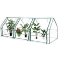 thumbnail image 1 of Green Outdoor Waterproof Portable Plant Greenhouse with 2 Clear Zippered Windows, 1 of 8