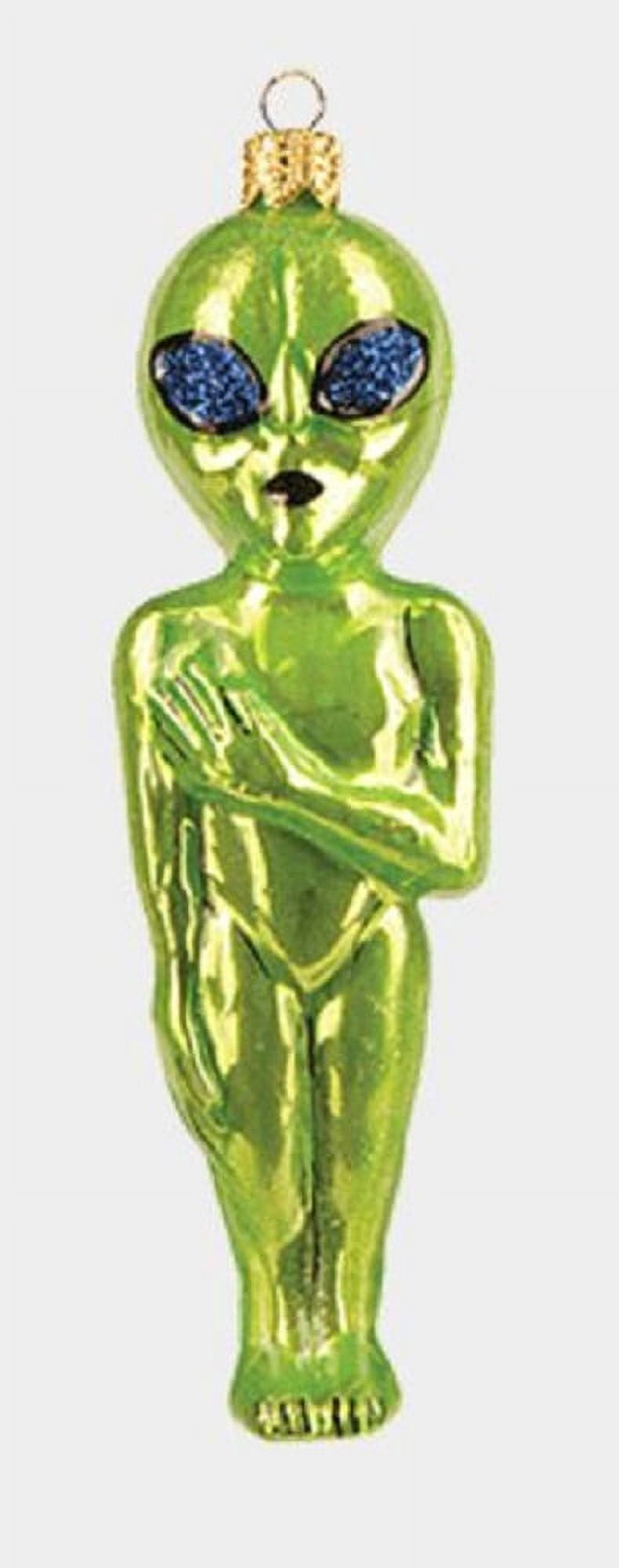 Green Outer Space Alien Polish Glass Christmas Tree Ornament Decoration ...