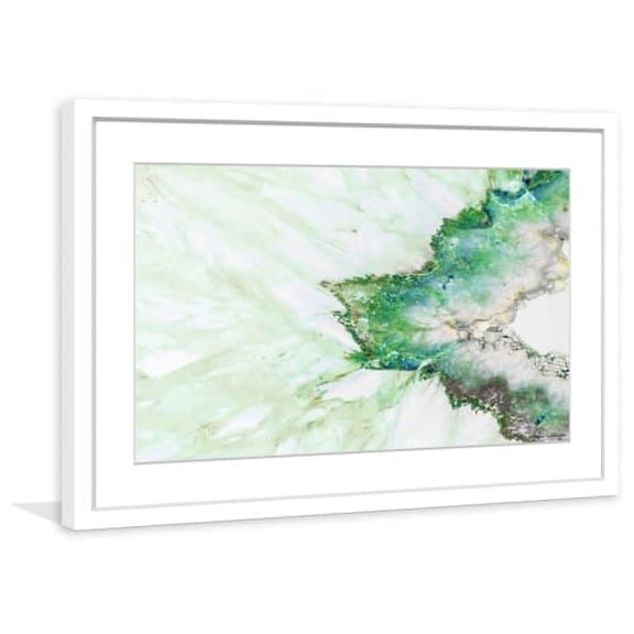 "Green Outline" Framed Painting Print