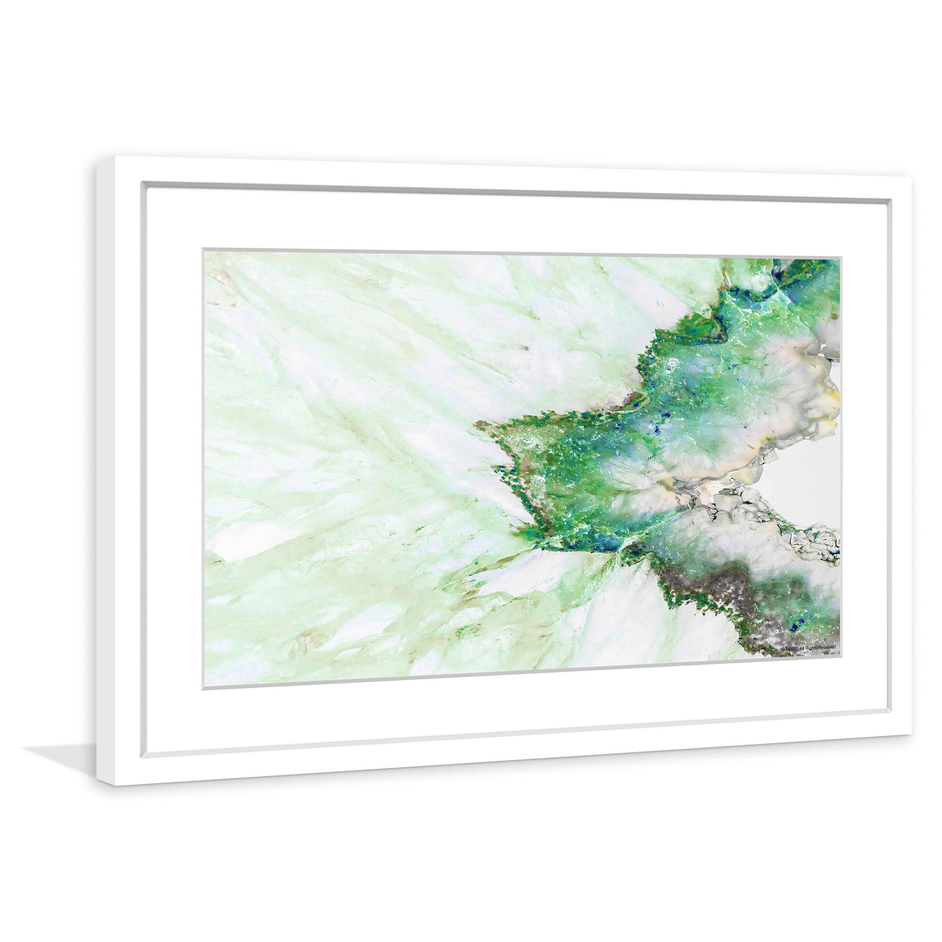 "Green Outline" Framed Painting Print