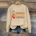 thumbnail image 1 of Green Oversized Sweatshirts for Women Gobble You Wobble Shirt Oversized Fall Graphic Pullover Top Fall Trendy Outfits, 1 of 4