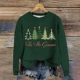 thumbnail image 1 of Green Oversized Sweatshirts for Women's Christmas Simple And Fashionable Hooded Sweatshirt Fall Trendy Outfits Christmas, 1 of 4