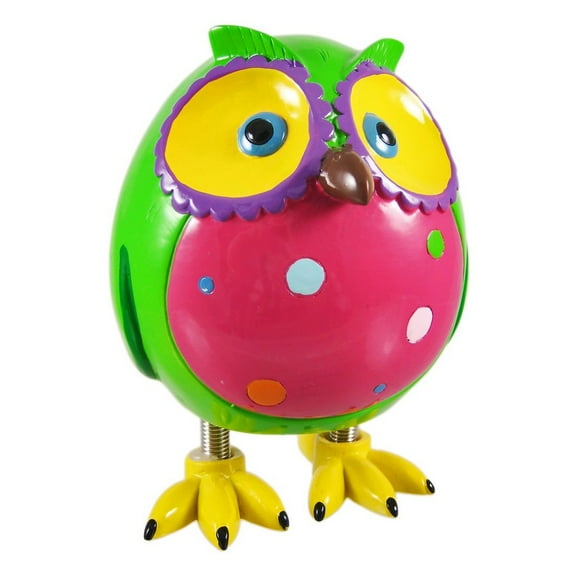Green Owl Design Bank with Spring Legs 76979-GR 6 Inches