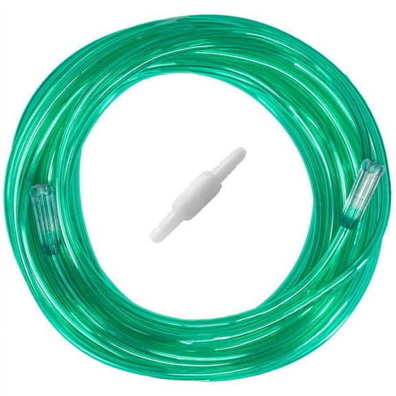 Green Oxygen Supply Tubing with Swivel Connectors,2 Pack