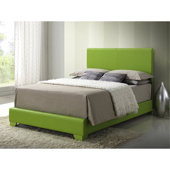 Green PU Full Bed | Durable Material & Spacey Design | Bedroom Furnishing