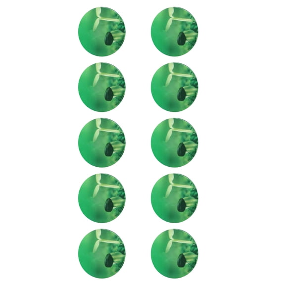 Green Hydroponic Garden Pod Labels 10Pcs Round Stickers for Growth Baskets and Soilless