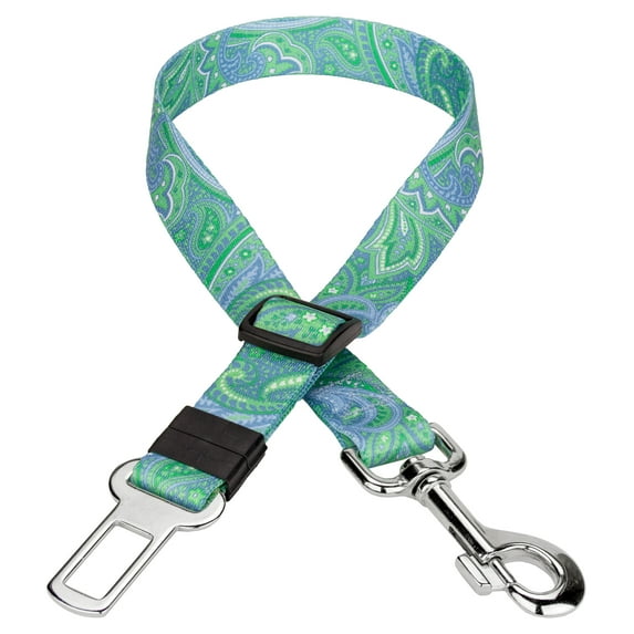 Country Brook Petz® Green Paisley Car Safety Dog Belt