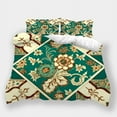 thumbnail image 1 of Green Paisley Duvet Cover Teen Kid Comforter Cover India Bedroom Set Retro Bedspread Flower Home Textiles ，Queen (90"x90"), 1 of 5