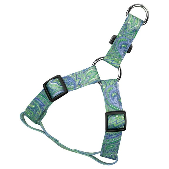 Country Brook Petz® Green Paisley Reflective Step-In Dog Harness, Medium