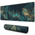 thumbnail image 1 of Green Palm Large Leaves Mouse Mat, Rectangle Large Non-Slip Rubber Gaming Mouse Pad with Stitched Edges, Office Mouse Pad for Women Men Kids, 31.5x11.8in, 1 of 7