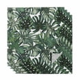 thumbnail image 1 of Green Palm Leaves Cloth Napkins, Summer Tropical Leaf Vintage Washable and Reusable Dinner Napkins Set of 4, Table Napkin for Kitchen Party Birthday Wedding Hotel Housewarming 20"x20", 1 of 8