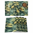 thumbnail image 1 of Green Palm Tree Placemats Set of 12 Farmhouse Summer Tropical Forest Plants Place Mats Indoor Wipeable Table Mats Washable Cloth Dining Table Placemats for Kitchen Holiday Party Home Decor 13x19 Inch, 1 of 9