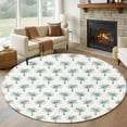 thumbnail image 1 of Green Palm Trees 8' Round Area Rug, Country Summer Botanical Tropical Plants Washable Non-Slip Large Circle Rugs for Living Room Bedroom, Soft Low Pile Rug Carpet for Dining Room Kitchen Farmhouse, 1 of 9